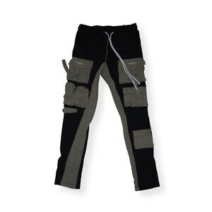 Lifted Anchors Streetwear‎ Cargo Joggers Men's S Black / Olive Green